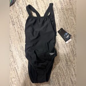 NWT! Speedo Black One Piece Swimsuit